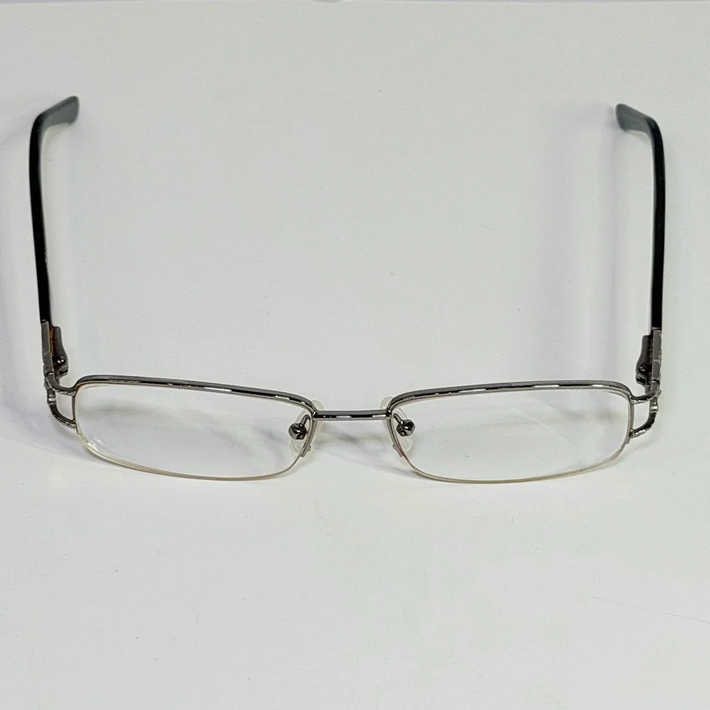 Milan Designed Palm Springs Teal Gunmetal Rectangular Eyeglass Frames MIL-181C